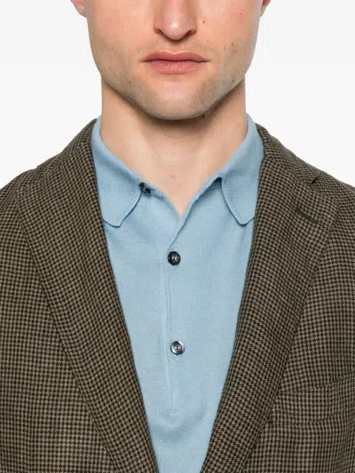 Boglioli Houndstooth-pattern Blazer In Brown