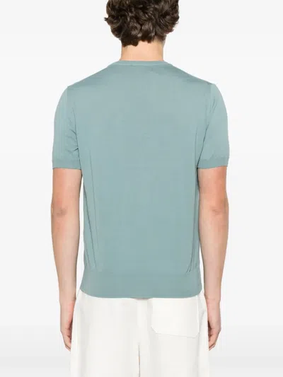 Canali Knitted T-shirt In Blue