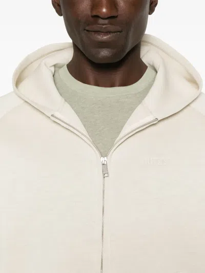 Autry Logo-debossed Hoodie In Neutrals