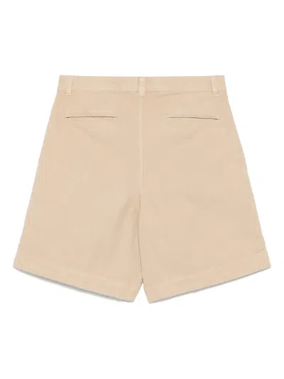 Aspesi Slub Shorts In Neutrals