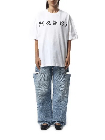Marni Women's Boxy Flower Logo T-shirt In Lily White
