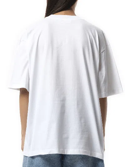 Marni Women's Boxy Flower Logo T-shirt In Lily White