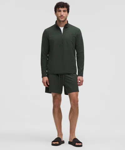 Lululemon Stretch Recycled-jersey Half-zip Top In Green