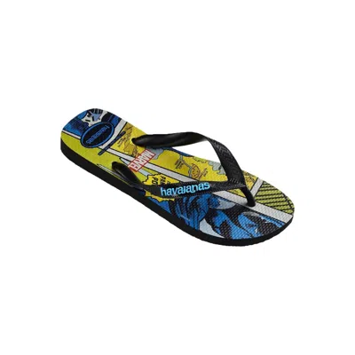 Havaianas Top Marvel Classics Flip Flops In Black