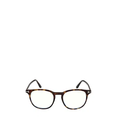 Tom Ford 53mm Square Blue Light Blocking Glasses In White