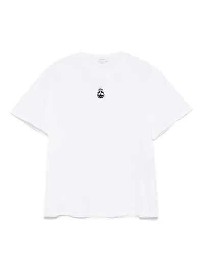 Alexander Mcqueen Embroidered Skull T-shirt In White