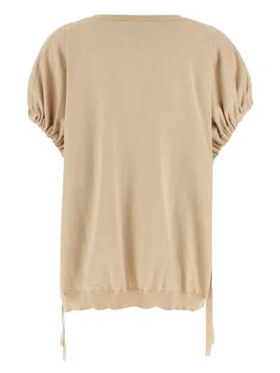 Nude Knitted T-shirt In 中性色