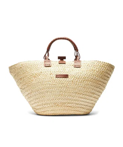 Casadei Brown Tote Bag With Removable Shoulder Strap And Logo Embroidery On The Front In Brown