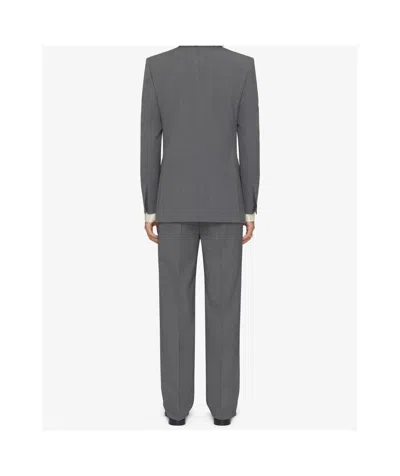 Givenchy Belt Loop Wool Casual Pants In Gray