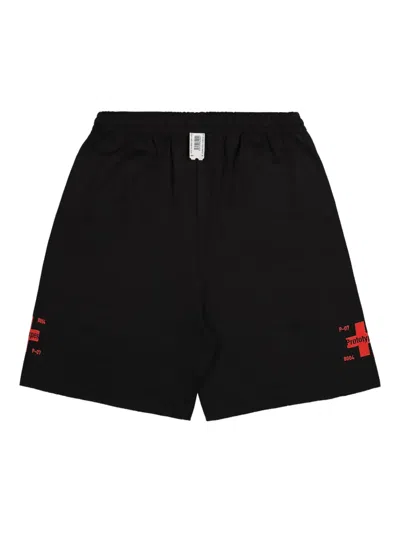 Prototypes Waffle Bermuda Shorts In Schwarz
