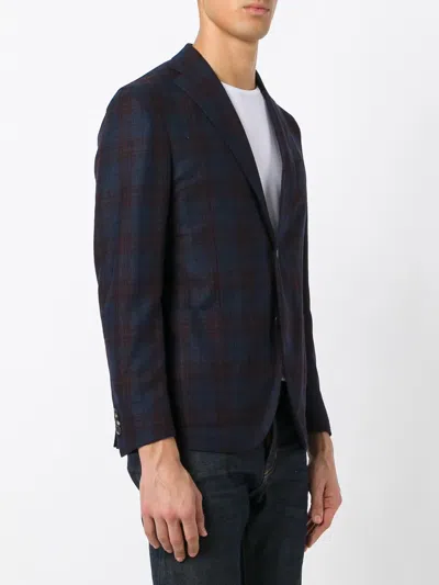 Boglioli Checked Blazer In Blue