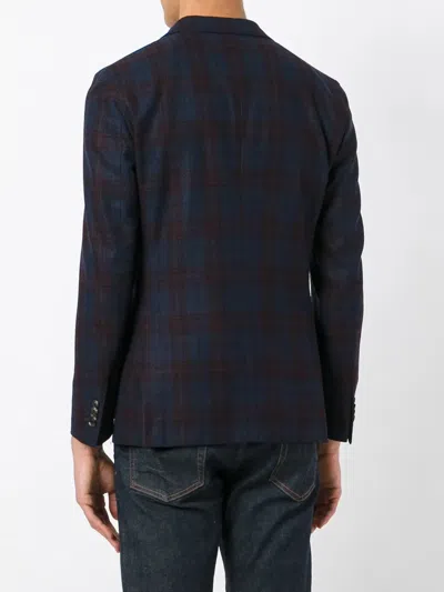 Boglioli Checked Blazer In Blue