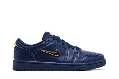 Jordan 1 Low Method Of Make Midnight Navy Metallic Gold (women's) In Gold