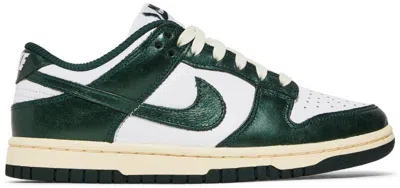 Nike Women's Dunk Low Sneaker In White/pro Green/coconut Milk In Multi