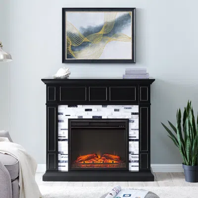 Sei Drovling Marble Base Electric Fireplace