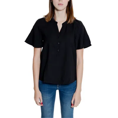 Jacqueline De Yong Black Viscose Shirt In Black