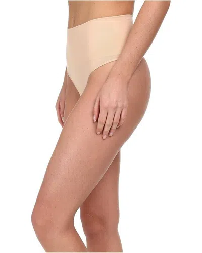 Spanx Everyday Underwear Women's Small Beige Stretch Thong Shapewear Erk376 In Beige