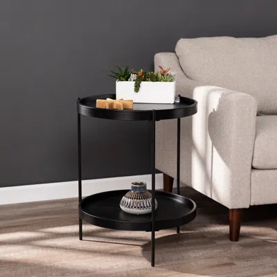 Sei Verlington Round Farmhouse Style End Table