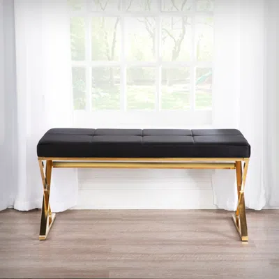 Sei Tormayne Velvet Entryway Bench
