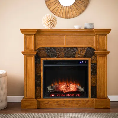 Sei Cartwright Corner Convertible Electric Fireplace With Touch Screen