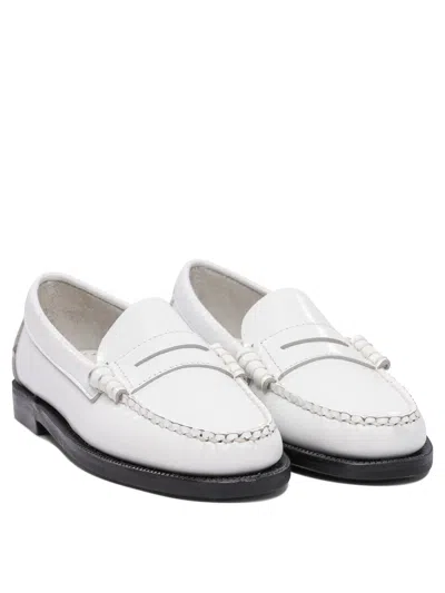 Sebago Classic Dan Leather Loafers For Women In White