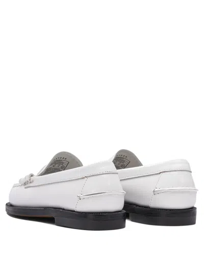 Sebago Classic Dan Leather Loafers For Women In White