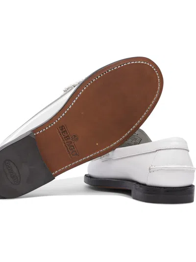 Sebago Classic Dan Leather Loafers For Women In White