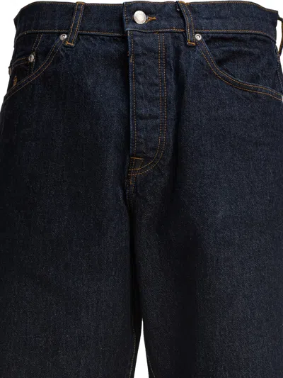 Stussy Rinsed Indigo Cotton Jeans In Blue