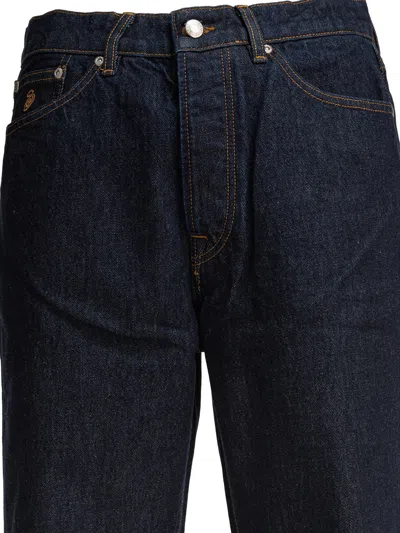 Stussy Rinsed Indigo Cotton Jeans In Blue