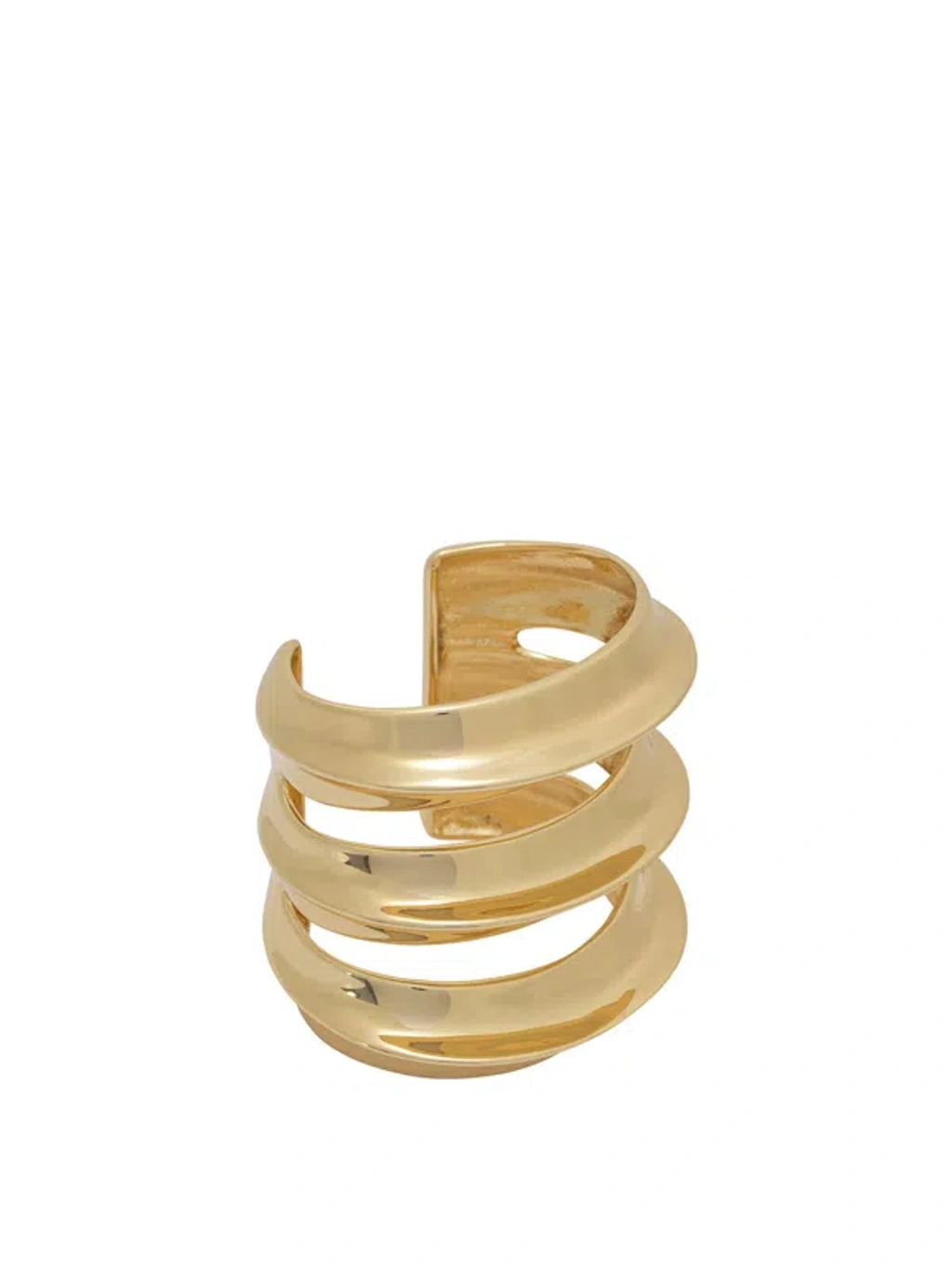 SELF PORTRAIT スカルフテットタフルカフ SS25611BGD GOLD Self-portrait Sculpted Double Cuff Bracelet In Gold | ModeSens
