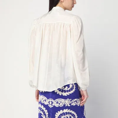 Etro Paisley Cotton And Silk Shirt In White