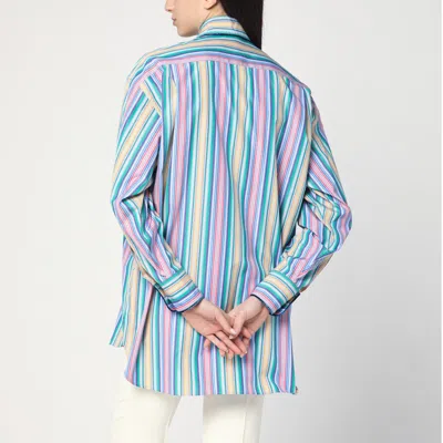 Etro Multi-coloured Striped Cotton Shirt Women In Multicolor