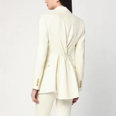Etro White Jacquard Jacket With Crossover Detail Women In White