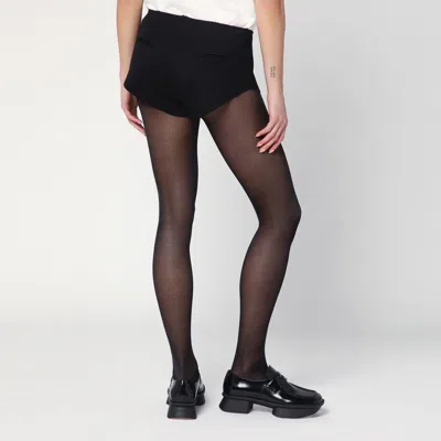 Namacheko Black Mini Shorts In Wool Blend In Black
