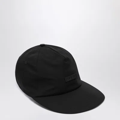 Fear Of God Logo Label Baseball Cap In Black