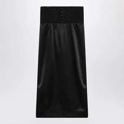 Dolce & Gabbana Skirt With Corset-style Detail In Black