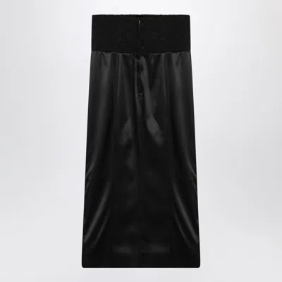 Dolce & Gabbana Skirt With Corset-style Detail In Black