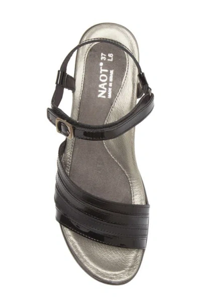Naot Current Sandal In Black Leather