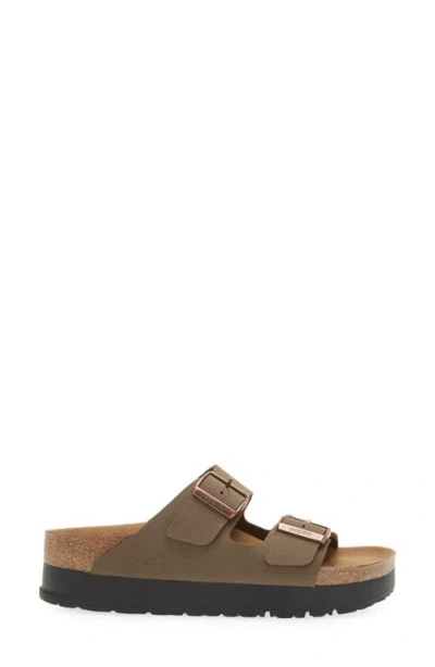 Birkenstock Heel Sandals With Cork Sole And Open Toe In Mocha