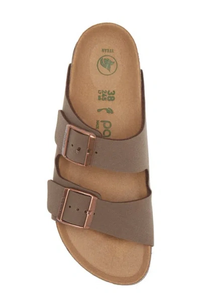 Birkenstock Heel Sandals With Cork Sole And Open Toe In Mocha