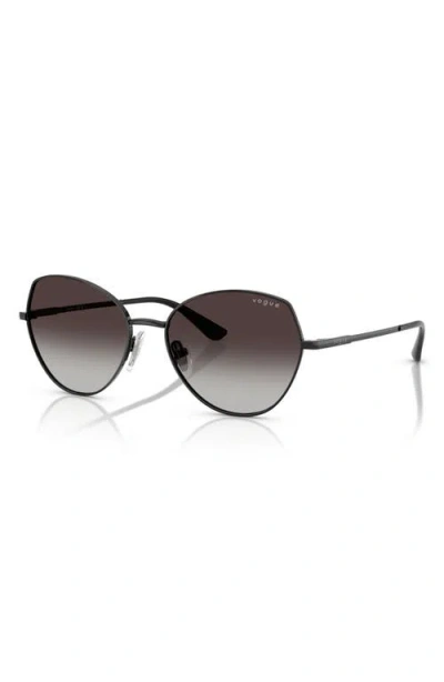 Vogue 56mm Gradient Oval Sunglasses In Black