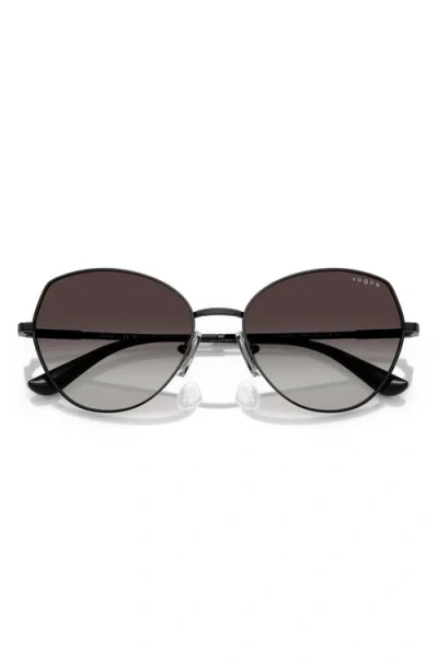 Vogue 56mm Gradient Oval Sunglasses In Black