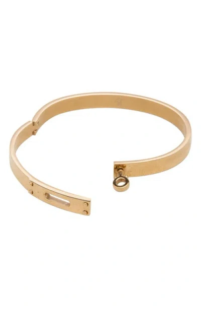 St. Moran Tarnish-resistant Silver Lock And Twist Voltaire Cuff Bracelet In Gold