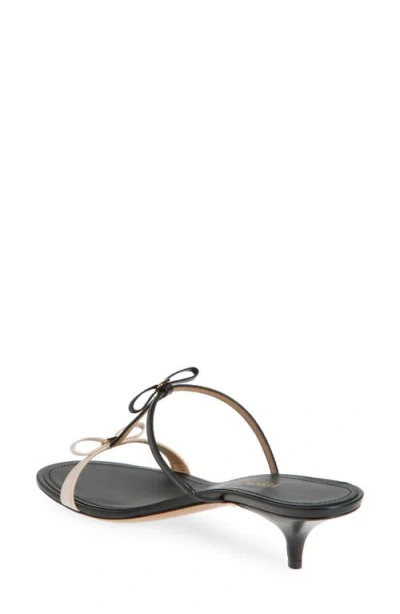 Ferragamo Kitten-heel Sandals With Bow T-strap In Multi