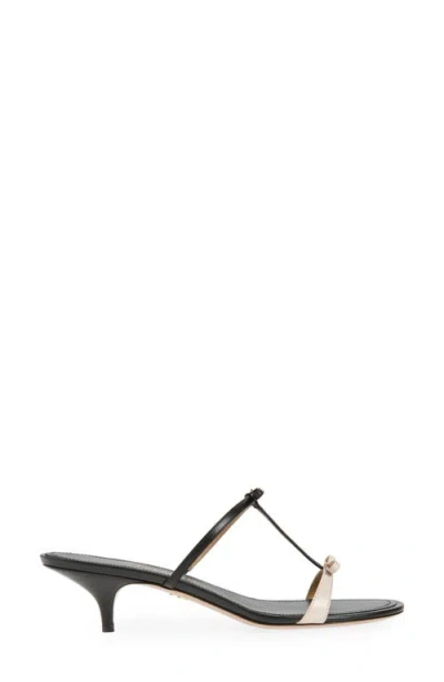 Ferragamo Kitten-heel Sandals With Bow T-strap In Multi