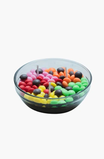 Southlake Gifts Rainbow Sugar Bowl Scented Candle In Multicolored Pastels