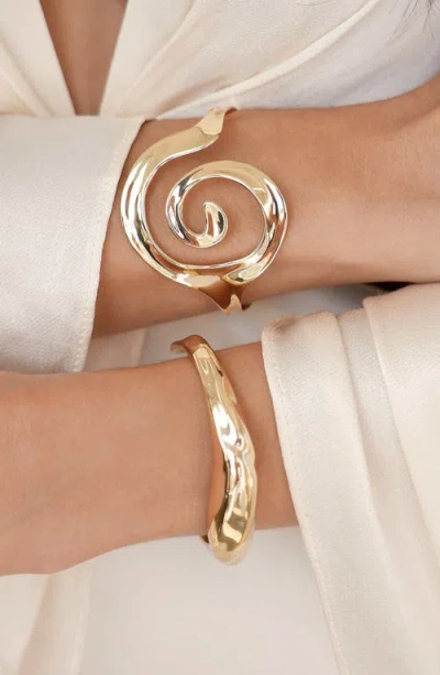 Ettika Aura Statement Cuff Bracelet In Gold