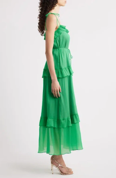 Julia Jordan Women's Tie-strap Maxi Dress In Green