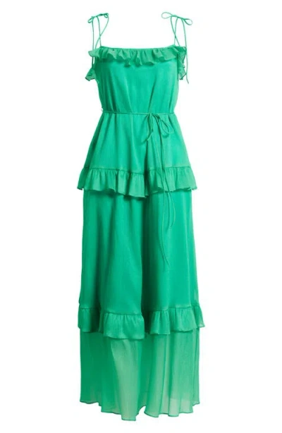 Julia Jordan Women's Tie-strap Maxi Dress In Green