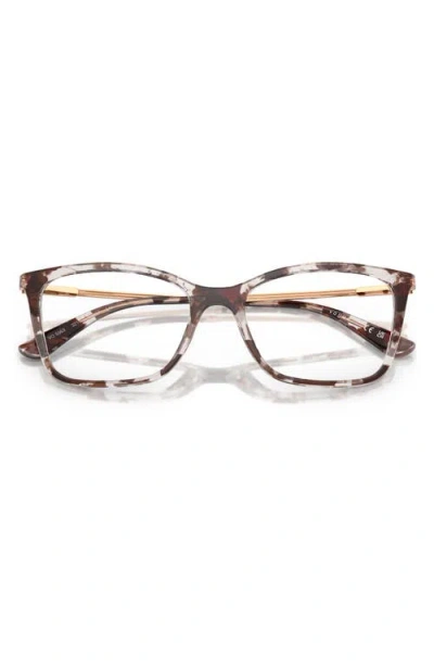 Vogue 51mm Rectangular Optical Glasses In Grey Havana